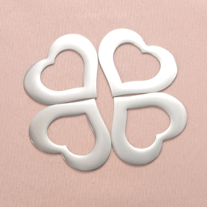 Hollow Heart Pendant 304 Stainless Steel DIY Jewelry Making Accessory For Necklace Findings Trendy Mirror Polished Charms