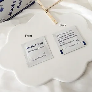 100pcs sterile 70 percent isopropyl alcohol prep pads for jewelry and skin disinfection