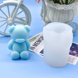 Stampo in silicone per orsetto 3D per candele per aromaterapia fai-da-te e saponi