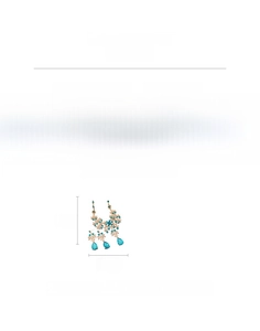 Detail view of floral jewelry set showing 52cm necklace and 8.5cm pendant dimensions