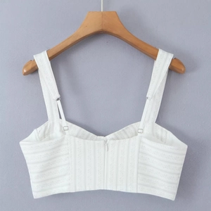 Robe blanche à fleurs avec dentelle et fermeture éclair pour la mode d'été