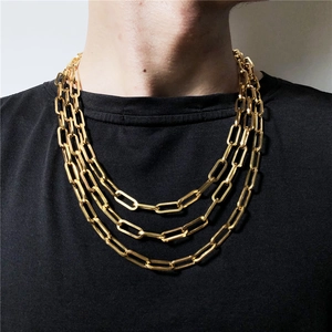 Collana In Acciaio Inossidabile Hip Hop Punk Maglia A Graffetta Catena Cubana A Serpente Per Uomo Donna Gioielli Gotici