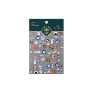 3D ocean animal nail art stickers with crab and whale designs in M628 packaging
