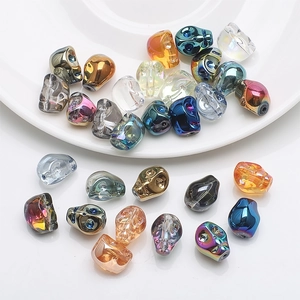 8x10mm skull crystal beads in various metallic and rainbow finishes for DIY jewelry making
