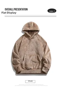 Detailed macro view of khaki fleece hoodie fabric texture and ribbed cuff design