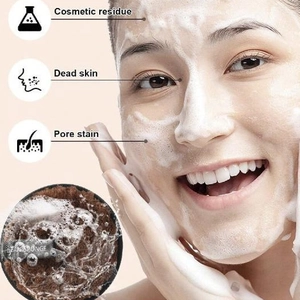 Brown makeup sponge for deep pore cleansing and removing cosmetic residue and dead skin