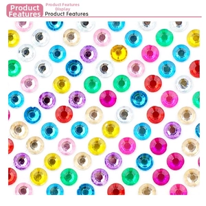 Close-up of 3mm colorful acrylic rhinestone sheets for DIY crafts and decorations