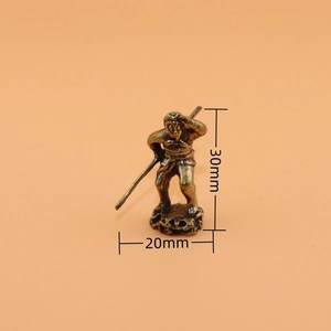 Miniature brass Sun Wukong Monkey King figurine for micro landscape home office decor