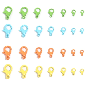 Colorful lobster clasps in 4 colors and 7 sizes for DIY jewelry making and keychains