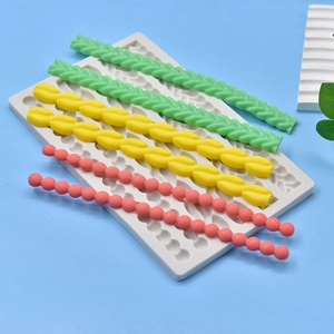 Moule en silicone pour motifs de cordes torsadées et perles pour savon DIY et fondant