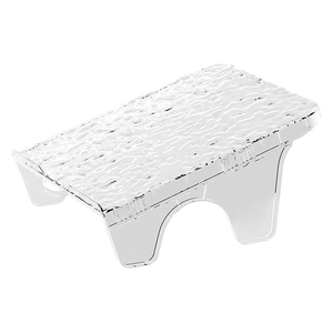 Space-saving transparent double-layer shoe rack with water ripple texture for home storage