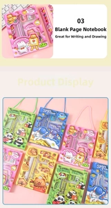 Detailed flat lay of children stationery set with notebook, pencils and ruler in gift box