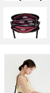 Internal structure of fashionable tote bag showing large capacity compartments and pockets