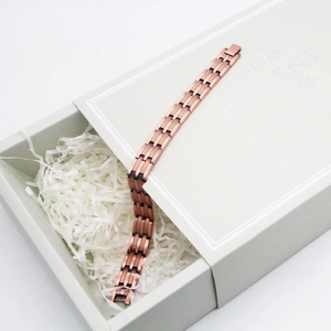 Copper magnetic therapy bracelet for men with wheat ear pattern in a special gift box