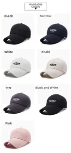 Matrix display of various colors for the classic cotton twill embroidered baseball cap