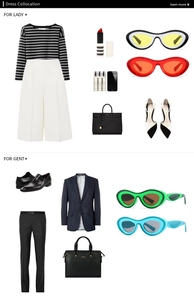 Fashion guide showing oval sunglasses paired with modern suits and stylish accessories