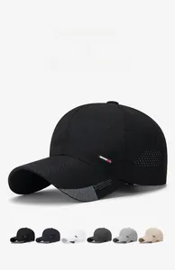 Detail of mesh fabric and color options for breathable quick-dry sports baseball cap
