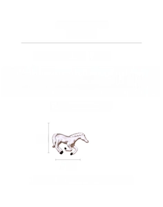 Detail view of silver horse brooch showing 4cm x 2.5cm size and 16.5g copper weight