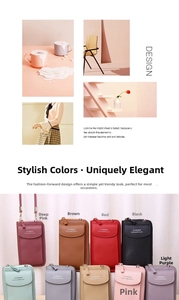 Multiple colors of lightweight PU leather vertical crossbody phone bags for women