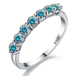 GRA Moissanit Ring 925 Sterlingsilber Sieben Sterne Krone Ring Für Damen Regenbogen Moissanit Pave Ring Hochzeit Schmuck Geschenk