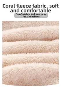 Close-up of soft thick beige flannel fabric texture for kids winter sleepwear
