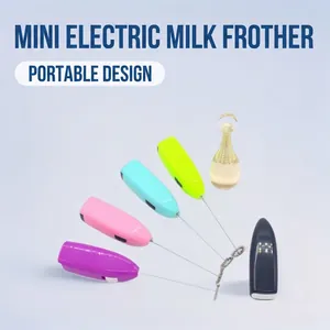 Mini Electric Milk Frother And Egg Beater 304 Stainless Steel Coffee Mixer Portable Battery Operated Kitchen Tool