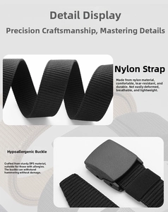 Detail of breathable nylon tactical belt with high-strength anti-allergic polymer buckle