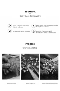Makro-Detail von Schneeflocken-Schmuck mit Präzisionspolitur und manueller Fassung