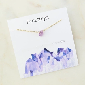 Irregular Natural Crystal Stone Pendant Necklace Stainless Steel Gold Plated Healing Gemstone Jewelry For Women