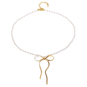 Elegant 18k gold butterfly pendant with white pearls on a minimalist necklace