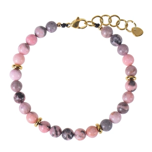 Natural Stone Beaded Bracelet With Stainless Steel Findings Adjustable Minimalist Fashion Jewelry For Women Men