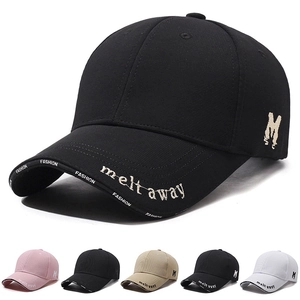 Fashion Baseball Cap Polyester Embroidery Letter M Sun Protection Breathable Adjustable Outdoor Sport Hat For Women Men