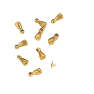 Polished gold stainless steel teardrop pendants for DIY jewelry making accessories