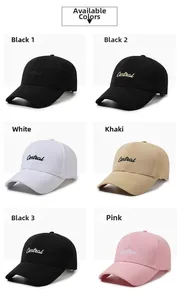 Grille de casquettes de baseball en noir, blanc, kaki et rose avec broderie Central