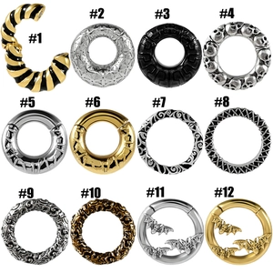 Stainless Steel Copper Ear Gauges Weights Large Piercing Earrings Magnetic Hinge Skull Bat Vintage Gothic Punk Body Jewelry