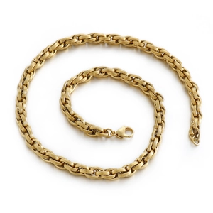 316L Stainless Steel Twisted Rope Chain Necklace And Bracelet Hip Hop Rock Punk Style Geometric Jewelry For Men Women
