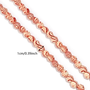 Polished red spiral pattern wooden beads 1cm diameter for DIY jewelry making layout