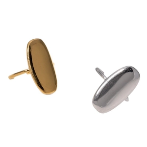 Minimalist 18k gold and silver oval open rings made of durable stainless steel