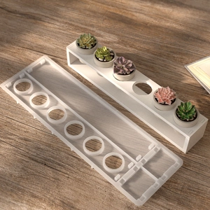 6-hole silicone mold for DIY succulent display stand and shot glass storage rack