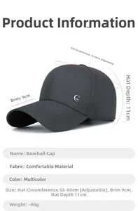 Dimensioni del cappello grigio scuro con tesa di 9cm e profondità della corona