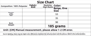 Guide des tailles pour ensemble en tricot sans manches avec mesures et détails du tissu