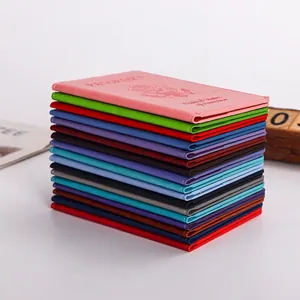 Multi-colored PU leather US passport holders with embossed seals and neat stitching