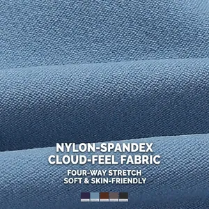 Tissu de yoga bleu stretch quadri-extensible effet nuage en cinq couleurs premium