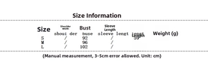 Size chart detail for sleeveless top and straight pants set with measurements in cm