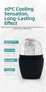 Detail of reusable silicone ice roller for face with 20 minutes cooling effect