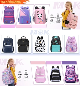 Various ergonomic children's backpacks with breathable straps and waterproof fabric.
