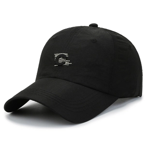 Quick-dry breathable black mesh baseball cap with stylish 3D letter C embroidery
