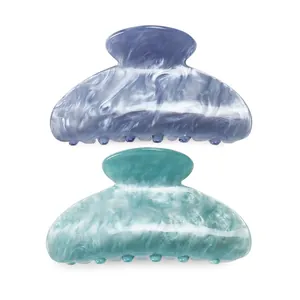Acetate Marble Hair Claw Clip Large Mottle Pattern Strong Hold Shark Jaw Hairpin Styling Hair Accessories For Women
