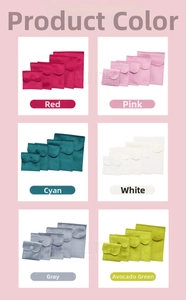 Velvet jewelry pouches in six colors and four sizes with envelope snap closure