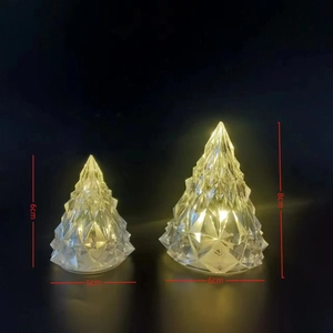 LED Christmas tree ice mountain night lights in two sizes with crystal glowing effect